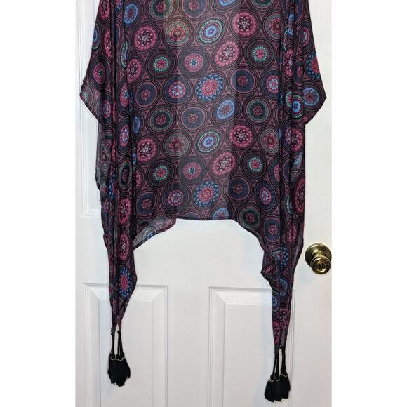 Satva Akula Eastern Tile Ocean Depths Kimono M/L - Picture 12 of 13